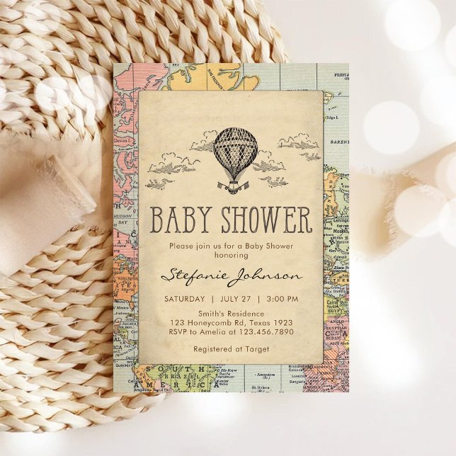 Classic Travel Worl Baby Shower Invitation (Creator Uploaded)