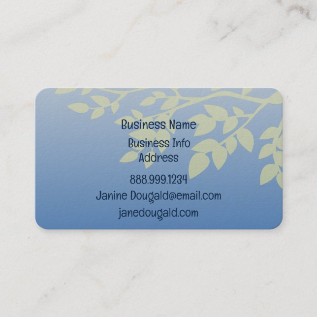 Classic Tree Nature Holistic Healer Business Card (Front)