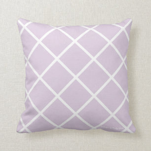 Classic Trellis Pillow in Lilac/White