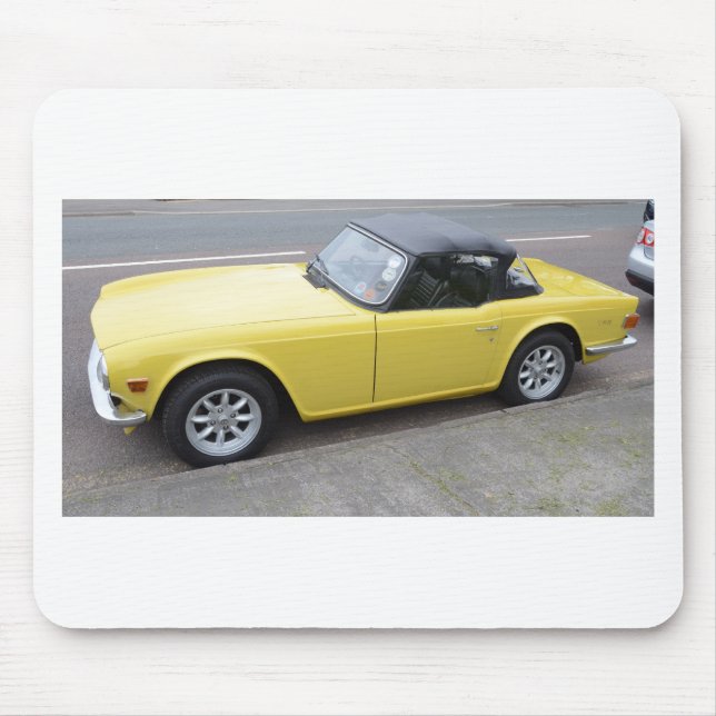 Classic Triumph TR6 Sportscar Mouse Pad (Front)