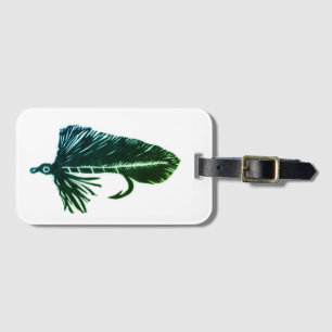 Classic Trout Fly Black Matuka Luggage Tag