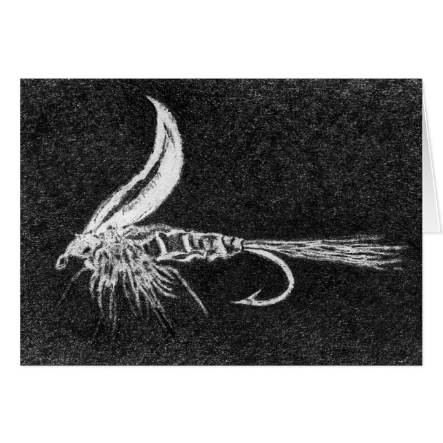 Classic Trout Fly  Card "Gold Ribbed Hare's Ear" (Front Horizontal)