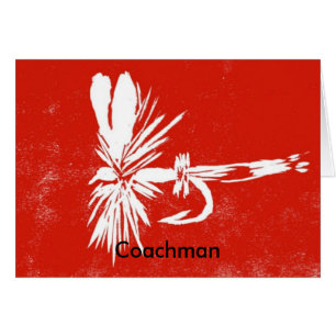 Classic Trout Fly Card "Red Coachman"