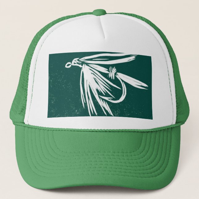 Classic Trout Fly Hat "Wet Fly Green" (Front)
