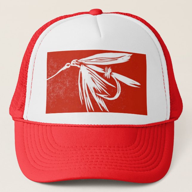 Classic Trout Fly Hat "Wet Fly Red" (Front)