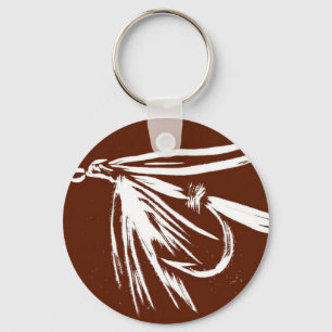 Classic Trout Fly Keychain "Brown Wet Fly"