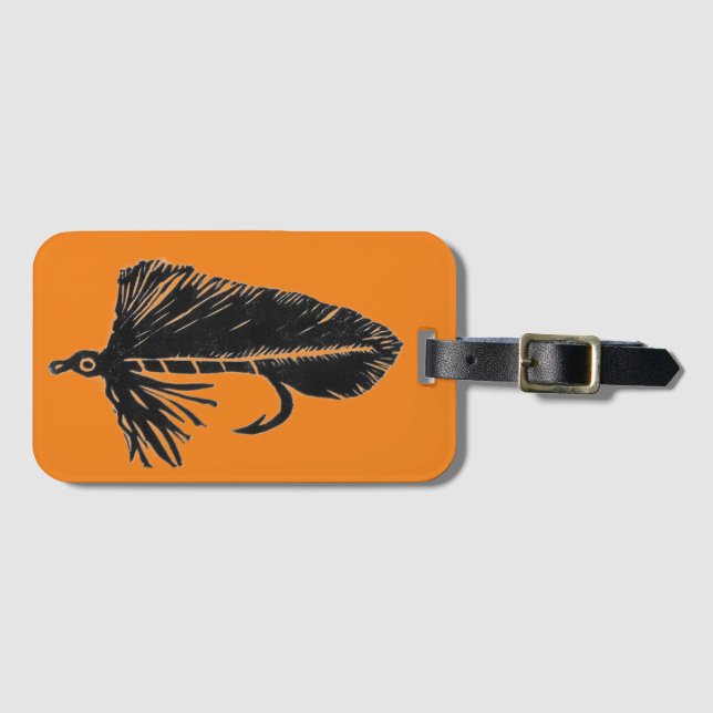 Classic Trout Fly Matuka streamer Luggage Tag (Front Horizontal)