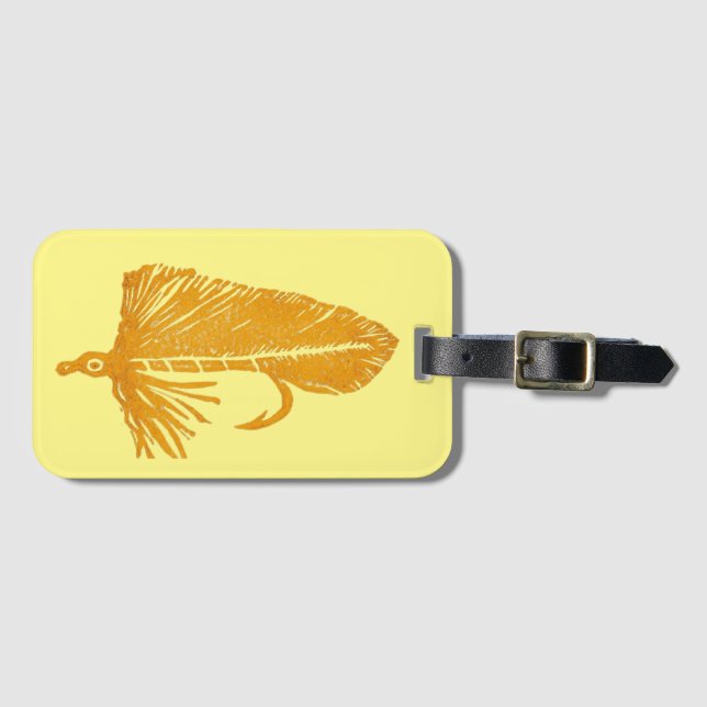 Classic Trout Fly Matuka streamer Luggage Tag (Front Horizontal)