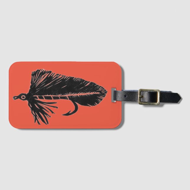 Classic Trout Fly Matuka streamer Luggage Tag (Front Horizontal)