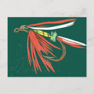 Classic Trout Fly Postcard