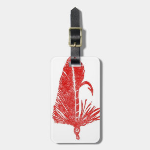 Classic Trout Fly Red Matuka Luggage Tag