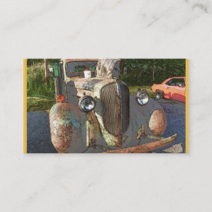 Classic truck as a sketch business cards