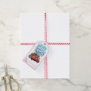 Classic truck Christmas gift tags