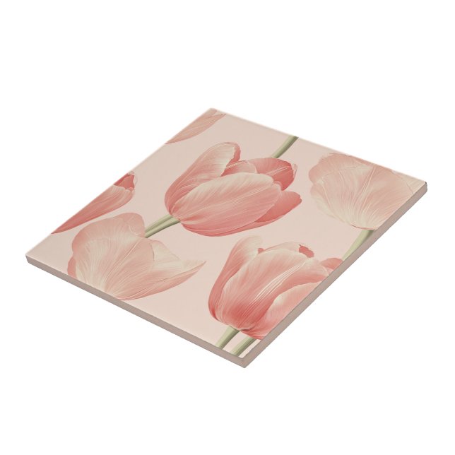 Classic Tulip Ceramic Tiles  For Bathroom Floor (Side)