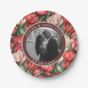 Classic Tulip Paper Plates For Wedding Guest Favou