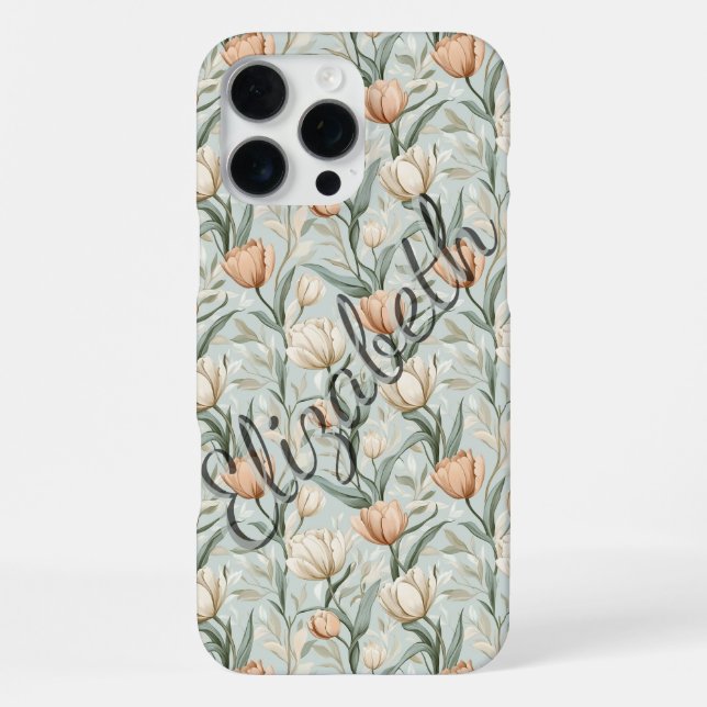 Classic Tulip  Personalizable  Iphone Case (Back)