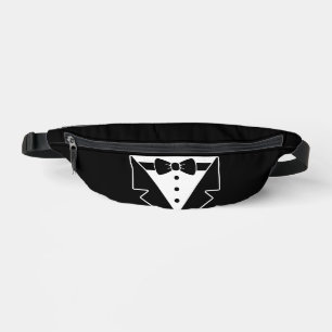 Classic Tuxedo Style Fanny Pack – Black & White