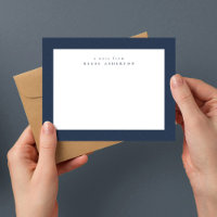 Classic tweed frame simple navy blue personal