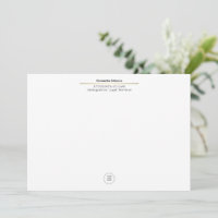 Classic Type Faux Gold Line Law Legal Lawyer Big