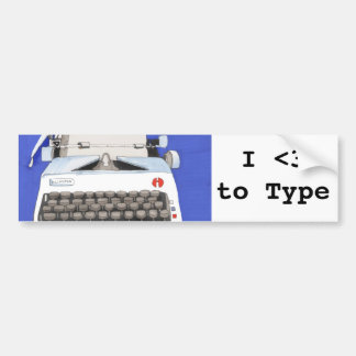 Classic Typewriter Bumper Sticker