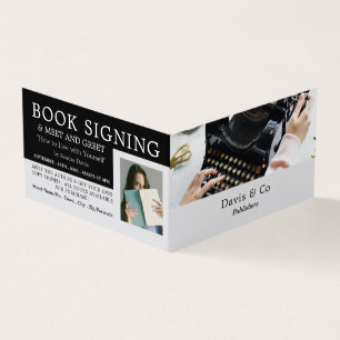 Classic Typewriter, Publisher, Writer Book Signing Business Card