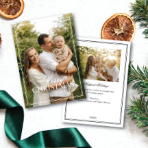 Classic Typographic Merry Christmas Simple Frame
