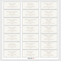 Classic Typography | Beige Guest Address Labels