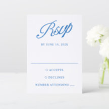Classic Typography Blue & White Wedding