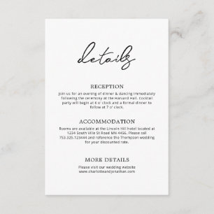 Classic Typography  Enclosure Card
