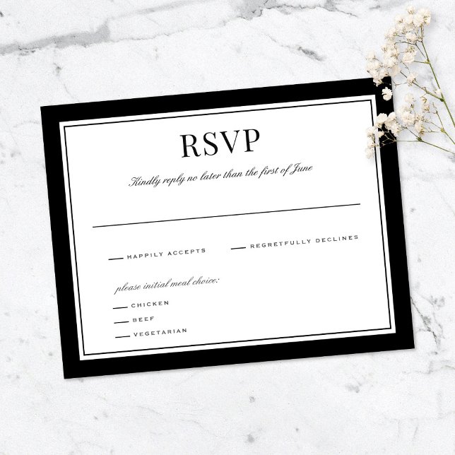 Classic Understated Elegance | Wedding Reply Card  (Creator Uploaded)