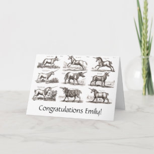 Classic Unicorn Antique Mythical Magical Creature Card