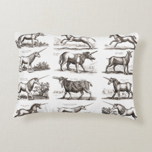 Classic Unicorn Antique Mythical Magical Creature Decorative Cushion