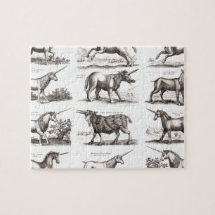 Classic Unicorn Antique Mythical Magical Creature Jigsaw Puzzle