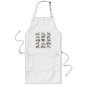 Classic Unicorn Antique Mythical Magical Creature Long Apron