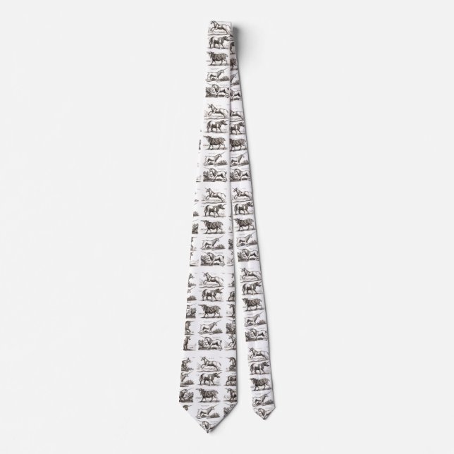 Classic Unicorn Antique Mythical Magical Creature Tie (Front)