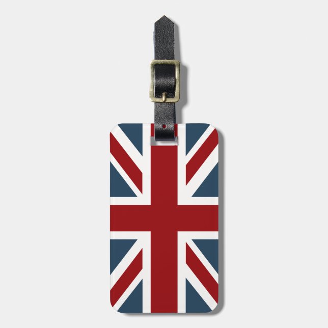 Classic Union Jack Flag Luggage Tag (Front Vertical)