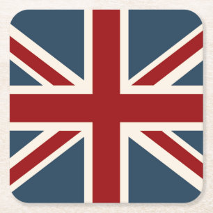 Classic Union Jack Flag Square Paper Coaster