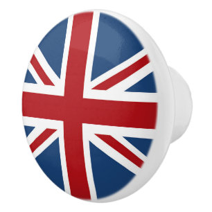 Classic Union Jack UK Flag Ceramic Knob