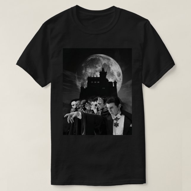 Classic Universal Horror Monsters T-Shirt (Design Front)