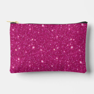 Classic Valentine Trendy Pink Glitter Style Accessory Pouch