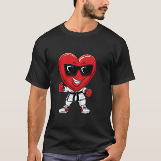 Classic Valentine's Day Black Karate Taekwondo Jud T-Shirt