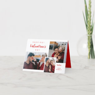 Classic Valentine's Greeting with Photo Holiday Card