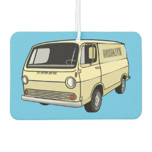 Classic van cartoon illustration car air freshener
