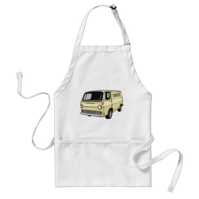 Classic van cartoon illustration standard apron (Front)