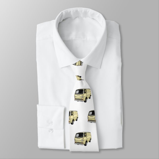 Classic van cartoon illustration tie (Tied)