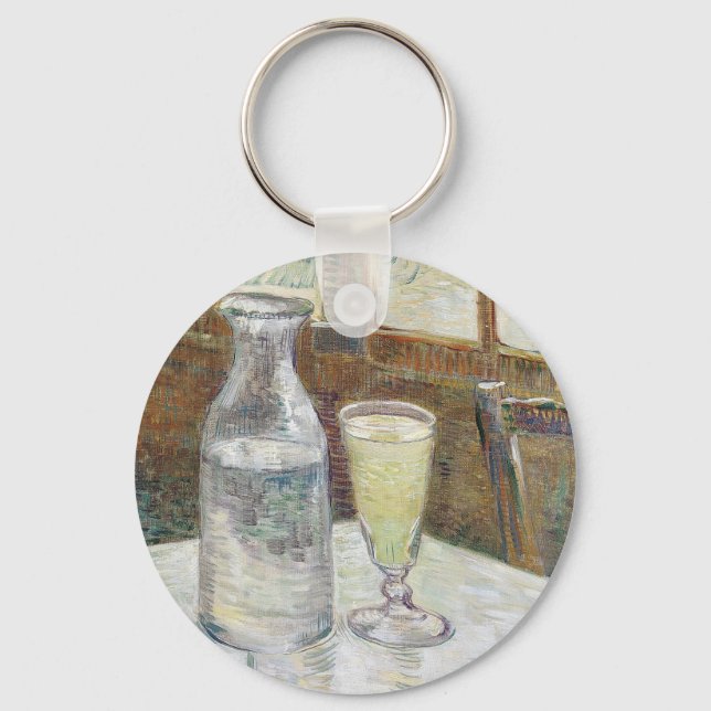 Classic Van Gogh Paris Cafe Absinthe Art Key Ring (Front)