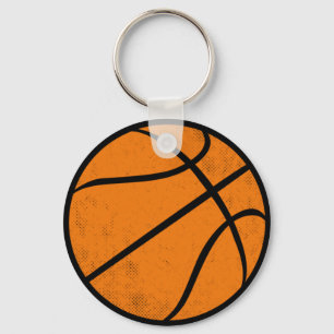 Classic Varsity Basketball Hoops Game Day Style Key Ring