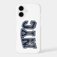 Classic Varsity NYC Typography White iPhone Case