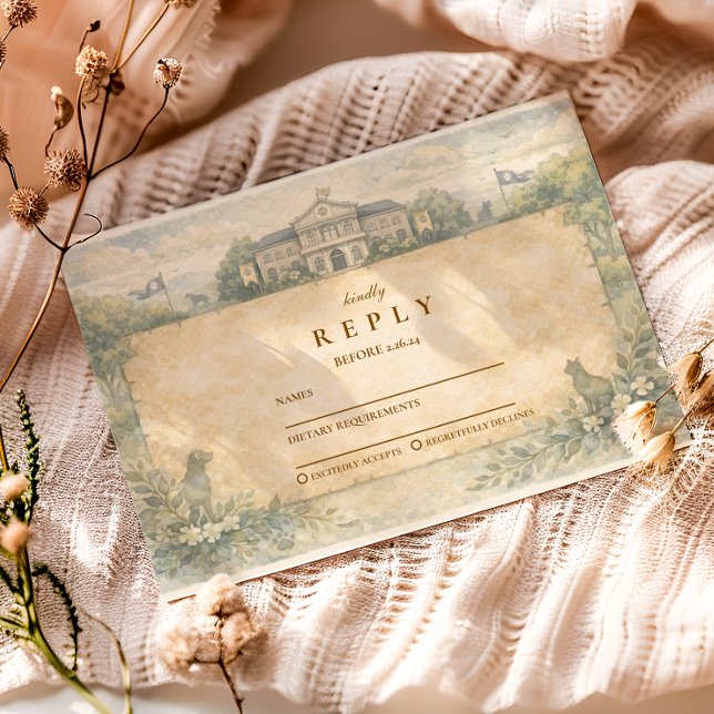 Classic Veterinary School Graduation RSVP Card (Creator Uploaded)