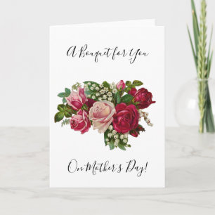 Classic Victorian Roses Lily of the Valley Romance Card